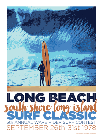 Wave Rider Vintage Surf Poster