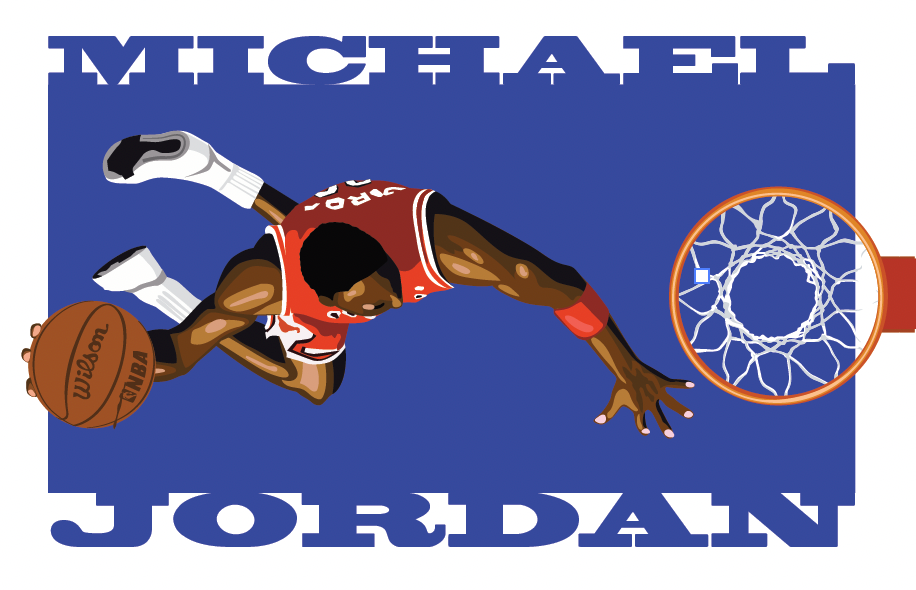 Michael Jordan Dunk Illustration