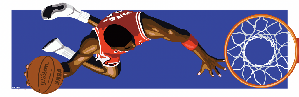 Michael Jordan Dunk Illustration