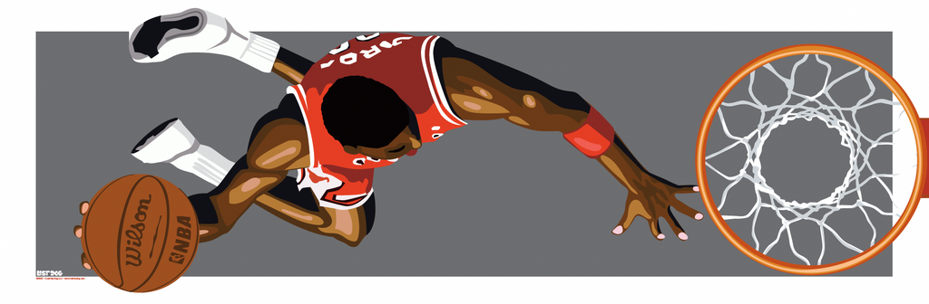 Michael Jordan Dunk Illustration