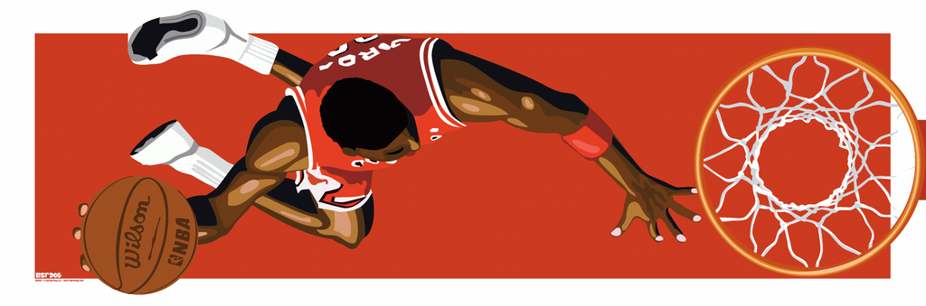 Michael Jordan Dunk Illustration