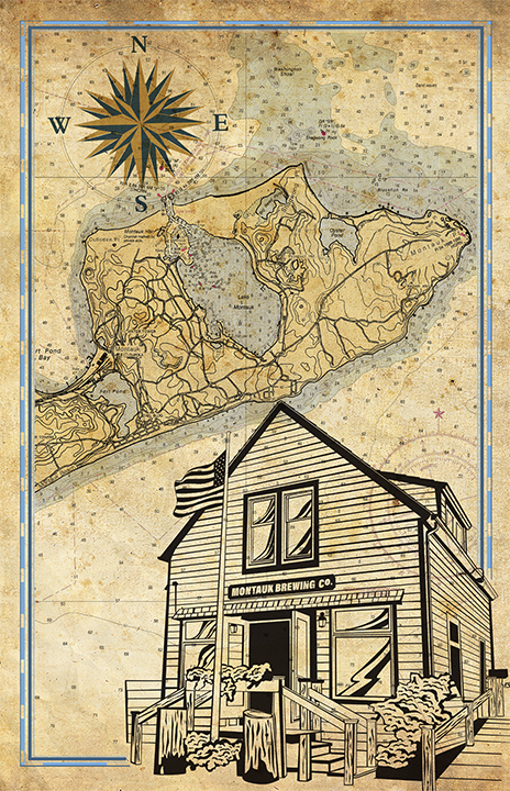 Montauk Brewery Nautical Chart