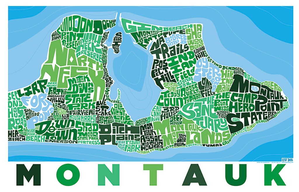 Montauk, Long Island Type Map