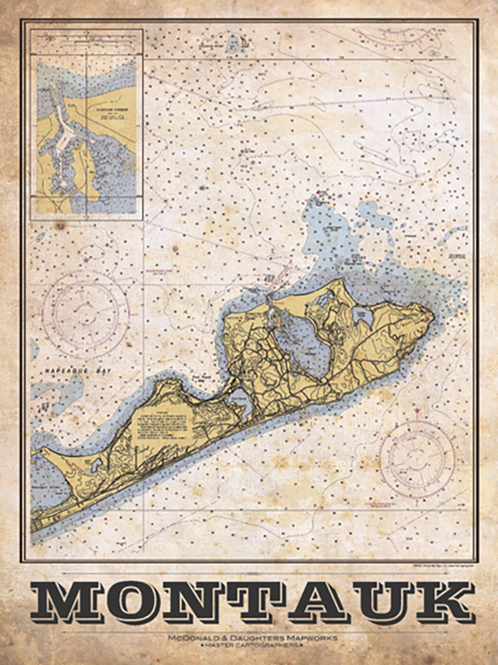 Montauk Vintage Remixed Map