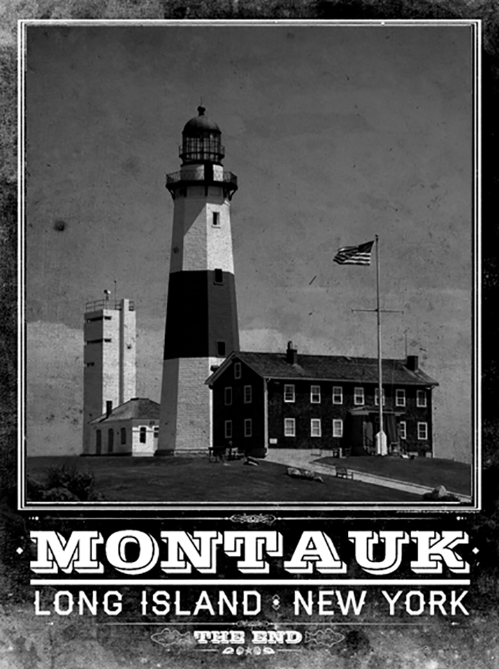 Montauk Lighthouse Vintage Travel Poster
