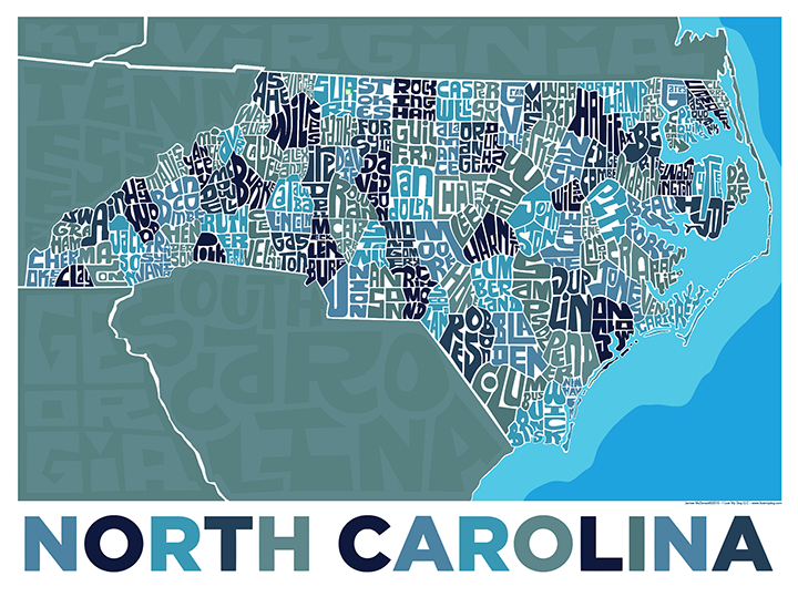North Carolina State Type Map