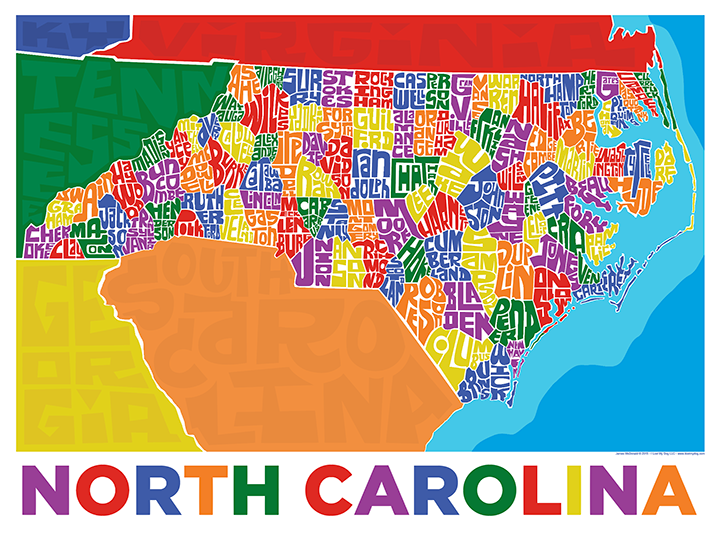 North Carolina State Type Map