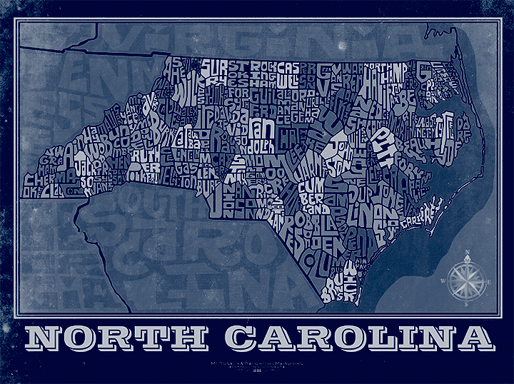 North Carolina State Type Map