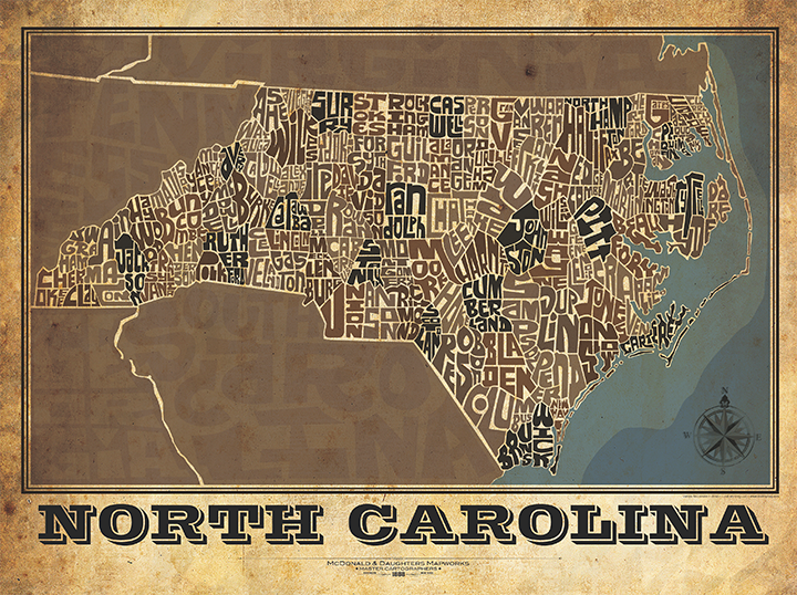 North Carolina State Type Map