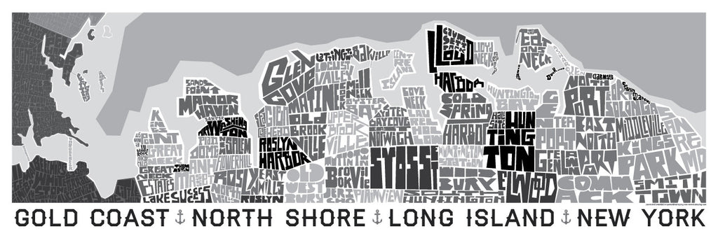 North Shore Long Island Type Map