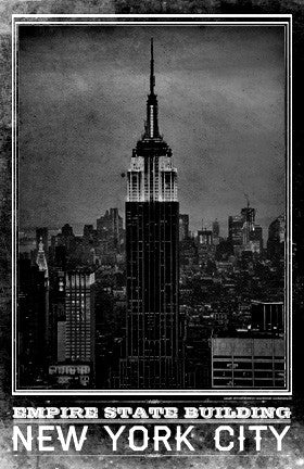 NYC-Empire State Building Vintage Travel Poster
