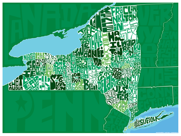 New York State Type Map