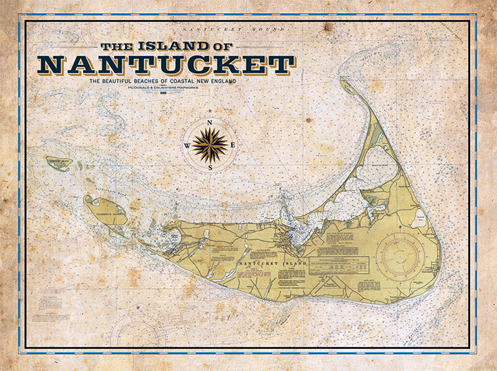Nantucket Vintage Map