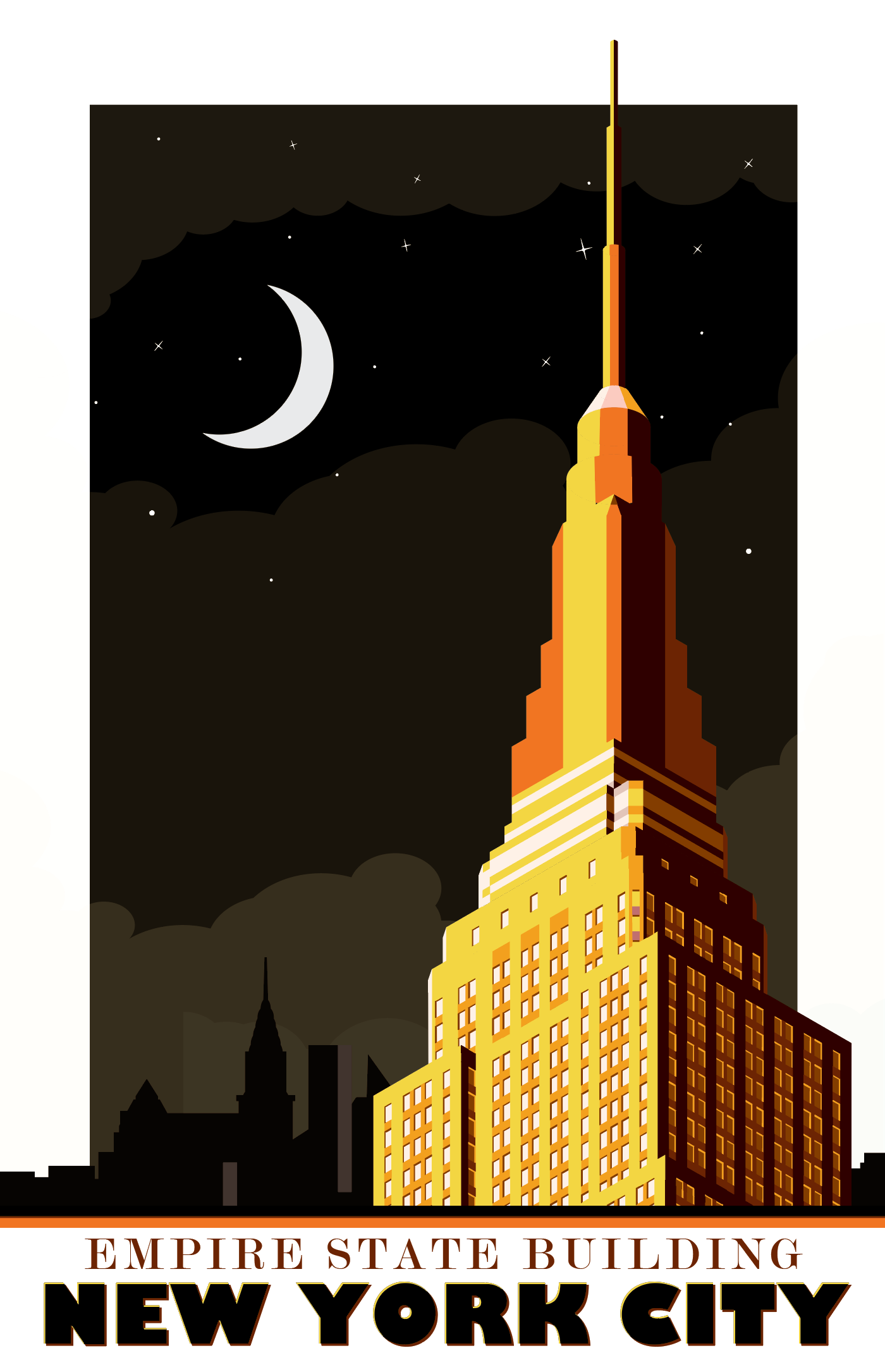 Empire State Building Illustration – LOST DOG Art & Frame