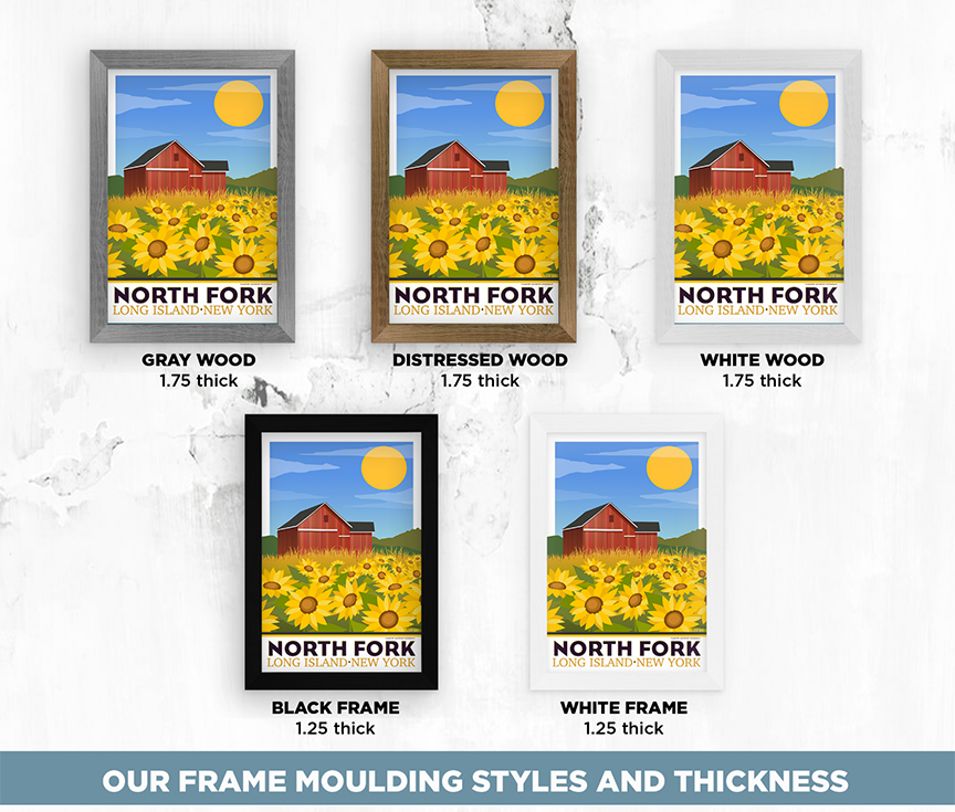 North Fork Sunflowers Illustration