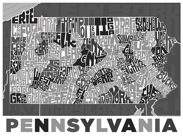 Pennsylvania State Type Map