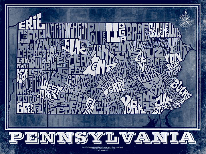 Pennsylvania State Type Map