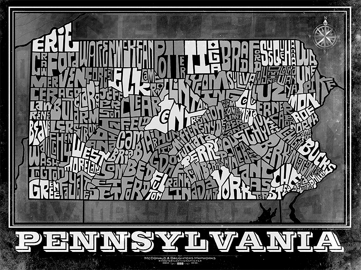 Pennsylvania State Type Map