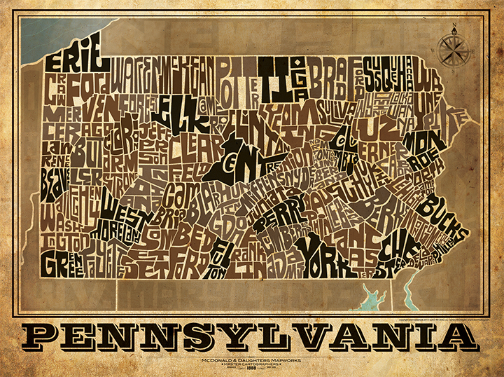 Pennsylvania State Type Map