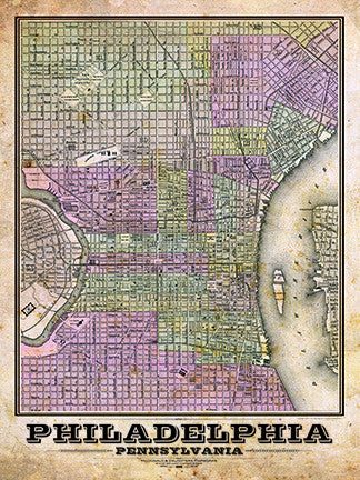 Philadelphia Vintage Map