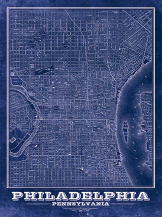 Philadelphia Vintage Map – LOST DOG Art & Frame