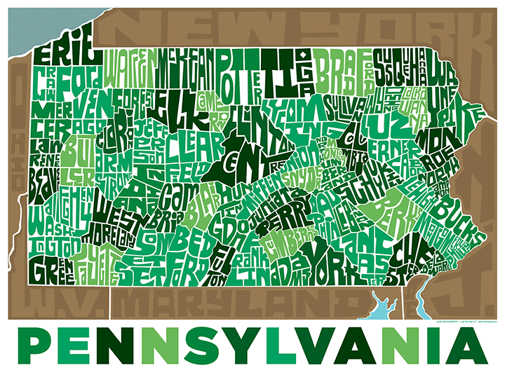 Pennsylvania State Type Map