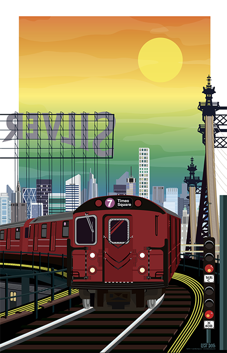 Queens, 7 Train Illustration