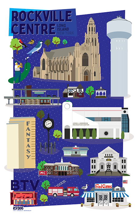 Rockville Centre Landmarks Poster