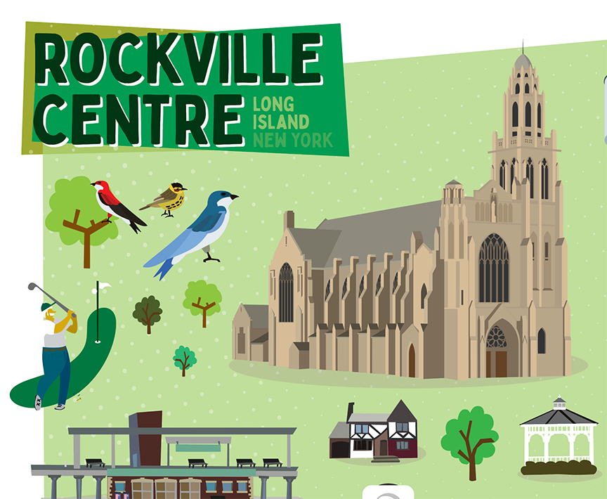 Rockville Centre Landmarks Poster
