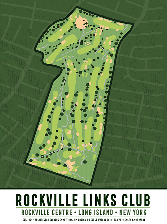 Map Of Rvc Rockville Links Club Golf Course Map – LOST DOG Art & Frame
