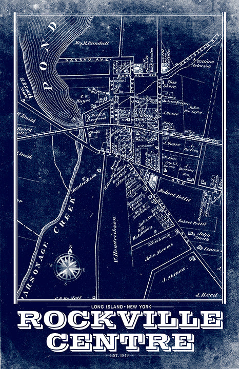 Rockville Centre Vintage Map