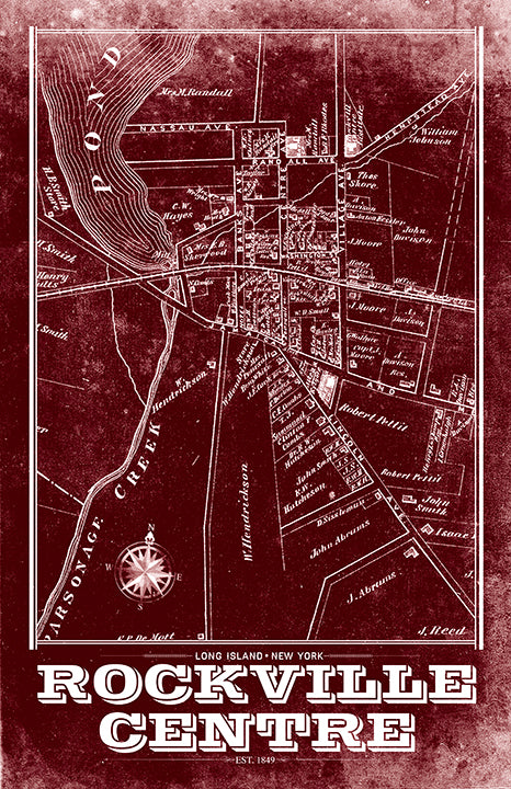 Rockville Centre Vintage Map