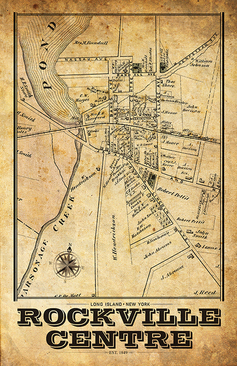 Rockville Centre Vintage Map