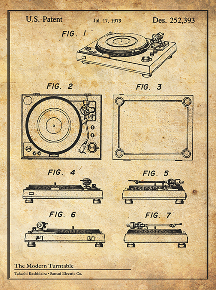 Modern Turntable-Patent Invention Art