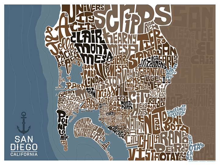 San Diego Type Map