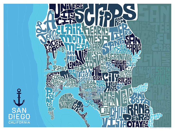 San Diego Type Map