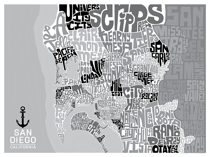 San Diego Type Map