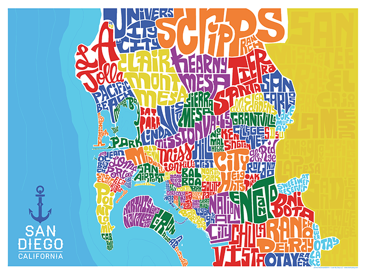 San Diego Type Map