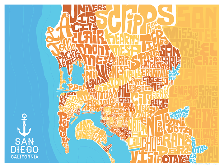 San Diego Type Map