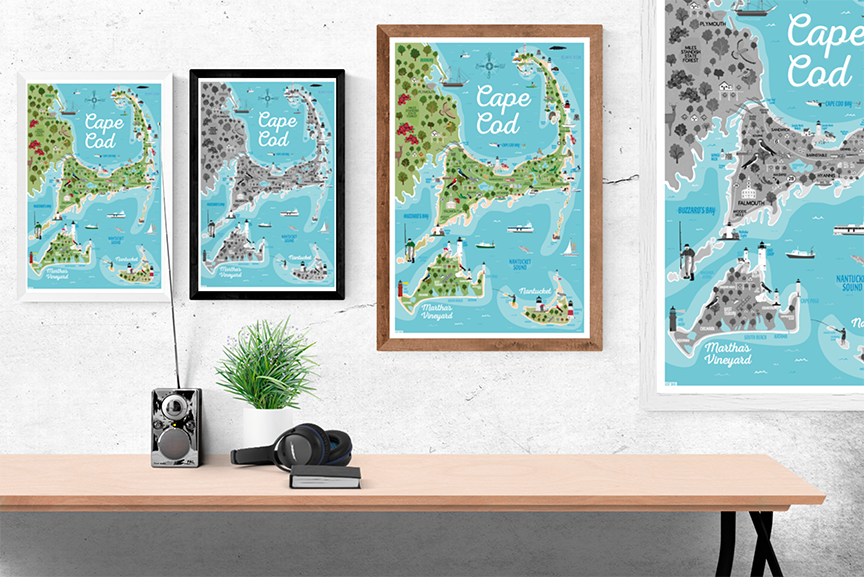 Cape Cod Illustrated Map