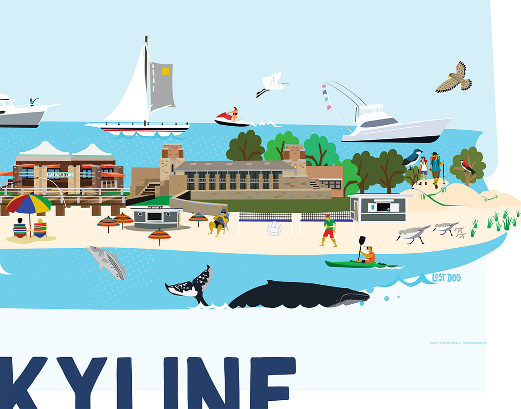 Jones Beach Skyline Illustration
