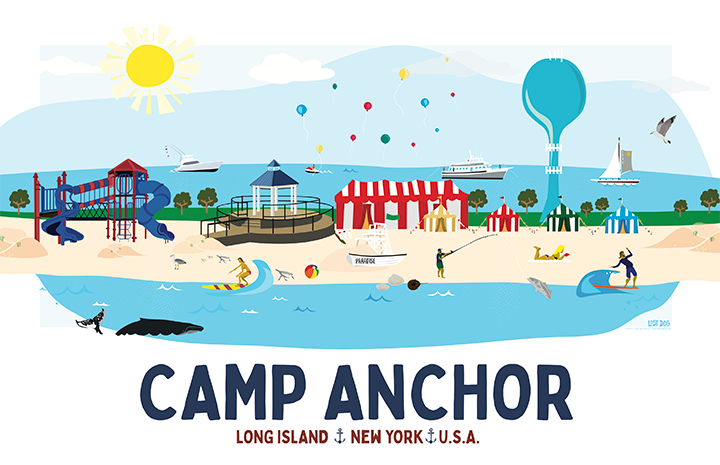 Camp Anchor Skyline Illustration