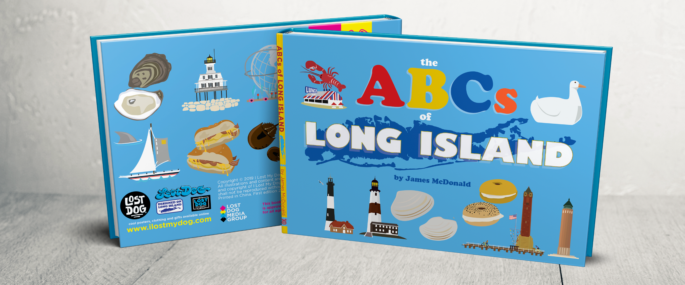 ABCs of Long Island Book – LOST DOG Art & Frame