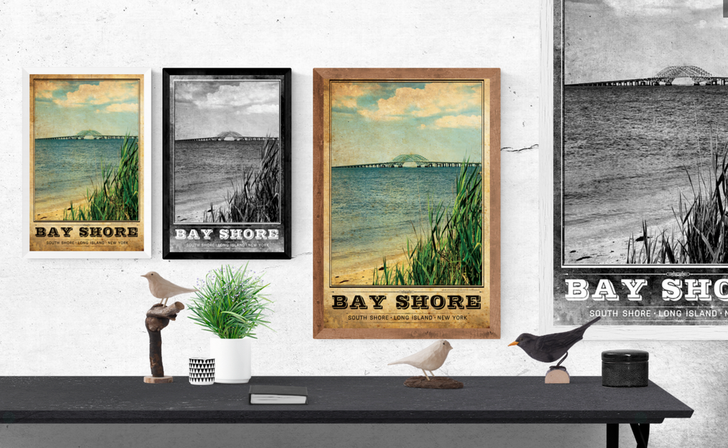 Bay Shore & Great South Bay Vintage Travel Poster