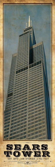 Sears Tower Vintage – LOST DOG Art & Frame Sears Tower Vintage – LOST DOG Art & Frame