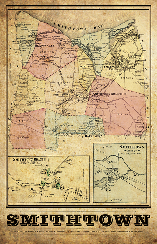 Smithtown Vintage Remixed Map