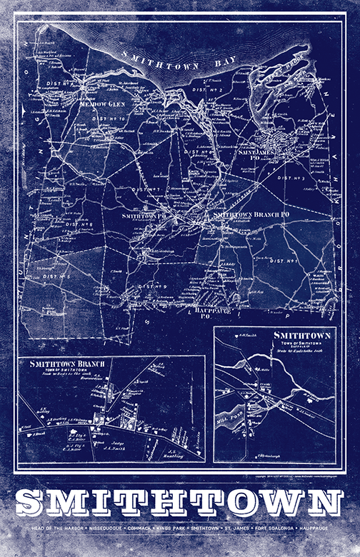 Smithtown Vintage Remixed Map