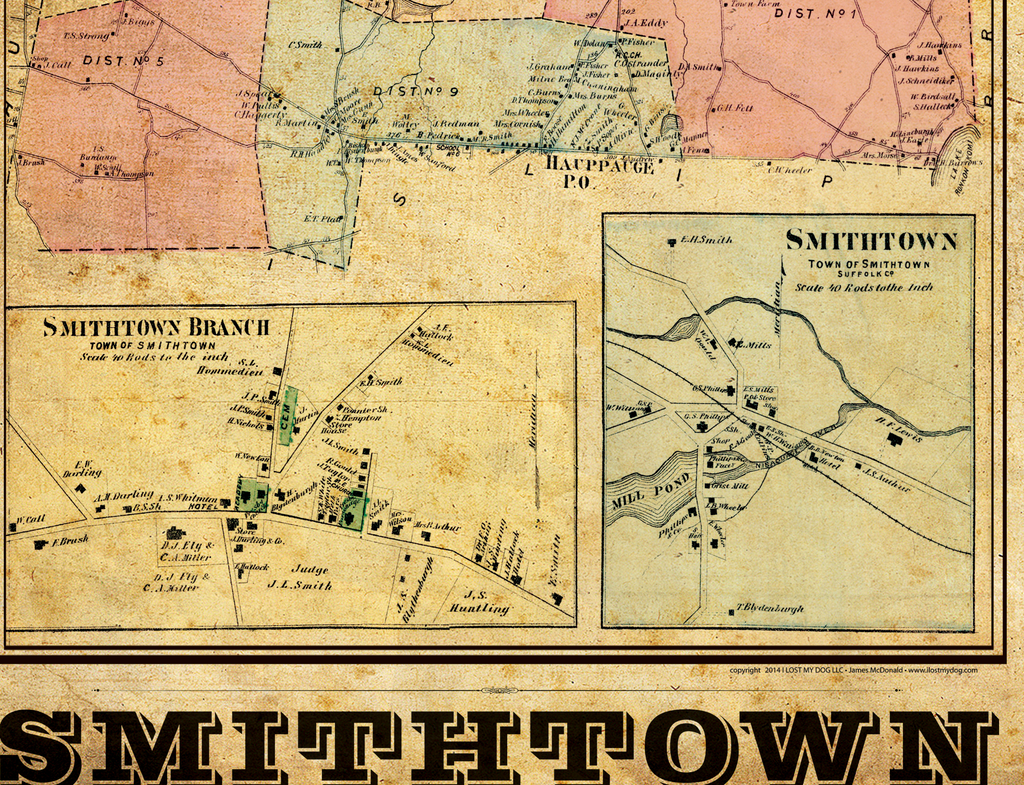 Smithtown Vintage Remixed Map