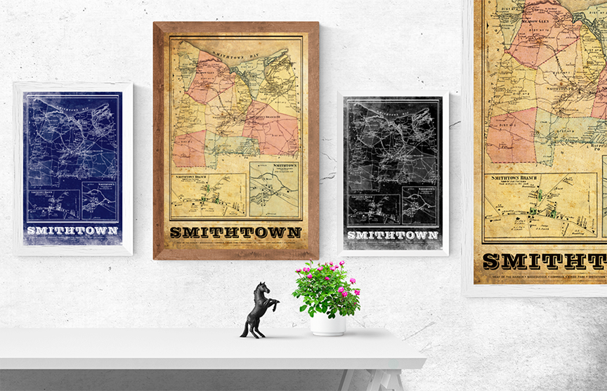 Smithtown Vintage Remixed Map