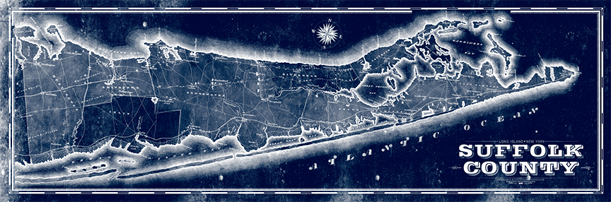 Suffolk County, Long Island Remixed Map